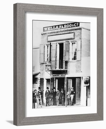 First Office of Wells Fargo Bank-null-Framed Photographic Print