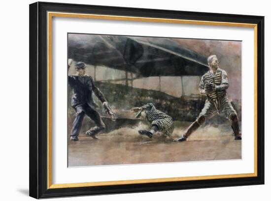 First Out of a Double Play-Lance Richbourg-Framed Giclee Print