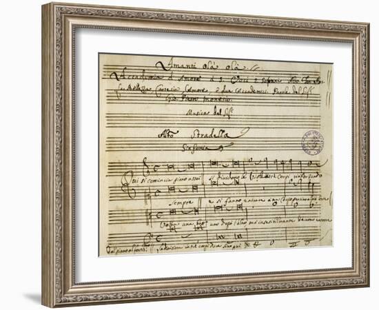 First Page of the Sheet Music of Il Trespolo Tutore-null-Framed Giclee Print