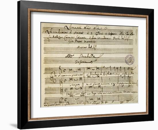 First Page of the Sheet Music of Il Trespolo Tutore-null-Framed Giclee Print