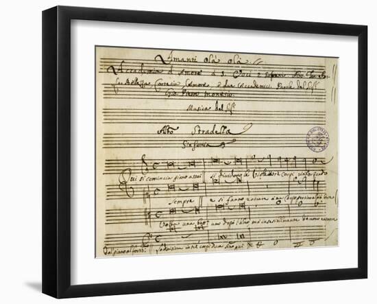 First Page of the Sheet Music of Il Trespolo Tutore-null-Framed Giclee Print