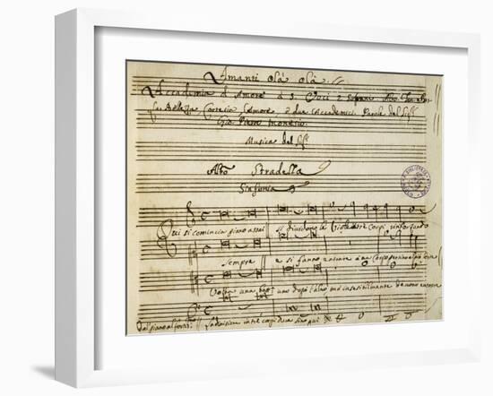 First Page of the Sheet Music of Il Trespolo Tutore-null-Framed Giclee Print