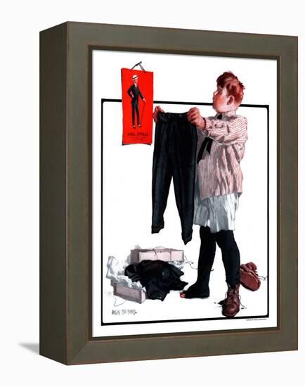 "First Pair of Long Pants,"October 6, 1923-Angus MacDonall-Framed Premier Image Canvas
