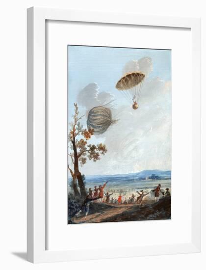 First Parachute Descent, 1797-Library of Congress-Framed Photographic Print
