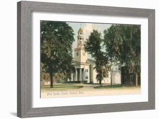 First Parish Church, Concord-null-Framed Art Print