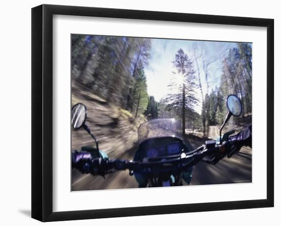 First Person View from a Moving Motorcycle-null-Framed Photographic Print