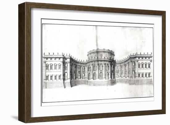 First Project for the Louvre, Elevation of the East Facade, from "Recueil Du Louvre", 1664-Giovanni Lorenzo Bernini-Framed Giclee Print