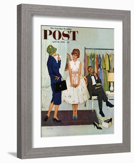 "First Prom Dress" Saturday Evening Post Cover, April 18, 1959-Kurt Ard-Framed Giclee Print