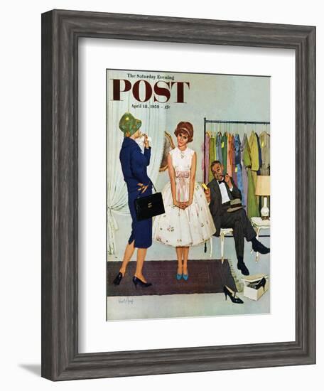 "First Prom Dress" Saturday Evening Post Cover, April 18, 1959-Kurt Ard-Framed Giclee Print