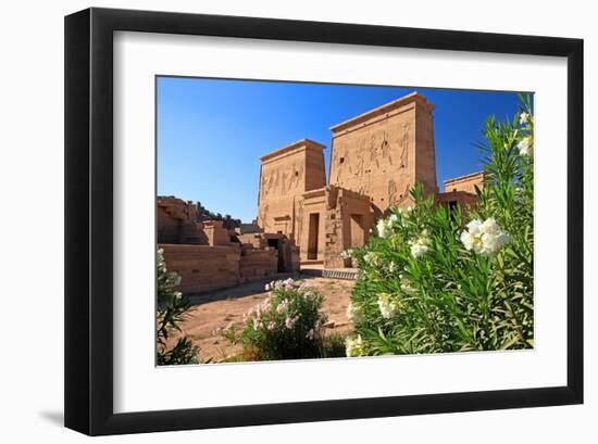 First Pylon of the Temple of Isis, Philae Temple on Agilkia Island, Aswan, Egypt-null-Framed Art Print