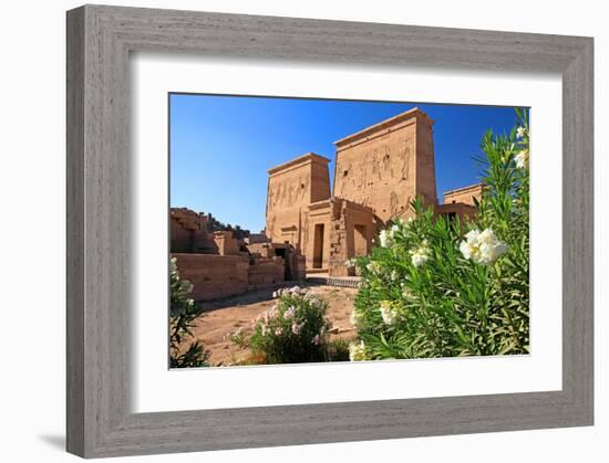 First Pylon of the Temple of Isis, Philae Temple on Agilkia Island, Aswan, Egypt-null-Framed Art Print