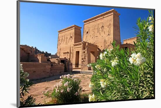 First Pylon of the Temple of Isis, Philae Temple on Agilkia Island, Aswan, Egypt-null-Mounted Art Print