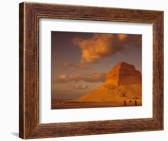 First Pyramid of Pharaoh Snerfu, 4th Dynasty, Meidum, Old Kingdom, Egypt-Kenneth Garrett-Framed Photographic Print