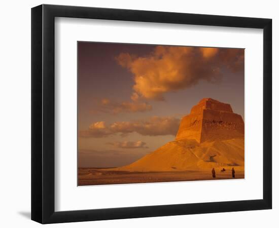 First Pyramid of Pharaoh Snerfu, 4th Dynasty, Meidum, Old Kingdom, Egypt-Kenneth Garrett-Framed Photographic Print