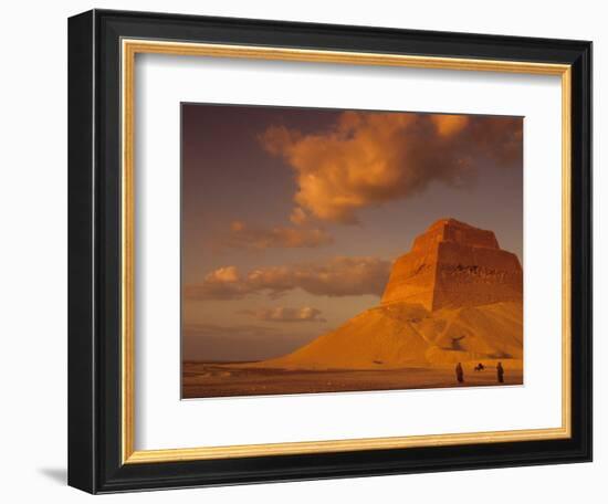 First Pyramid of Pharaoh Snerfu, 4th Dynasty, Meidum, Old Kingdom, Egypt-Kenneth Garrett-Framed Photographic Print