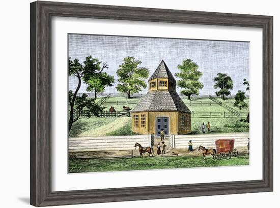 First Quaker Meeting-House in Burlington, New Jersey, a Hexagon Built in 1683-null-Framed Giclee Print