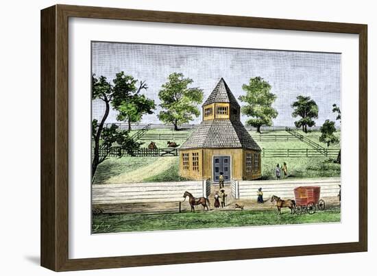 First Quaker Meeting-House in Burlington, New Jersey, a Hexagon Built in 1683-null-Framed Giclee Print