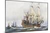 First-Rank French Ship at Time of Colbert (17th Century), Watercolour by Albert Sebille (1874-1953)-null-Mounted Giclee Print