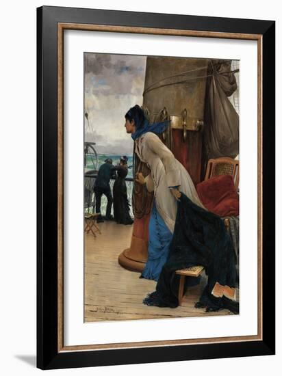 First Sight of Land-Henry Bacon-Framed Art Print