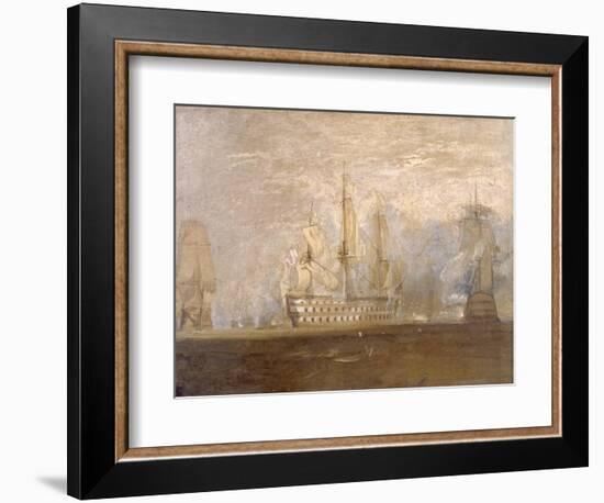 First Sketch for 'The Battle of Trafalgar'-J. M. W. Turner-Framed Giclee Print