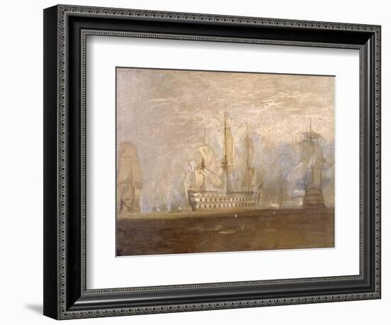 First Sketch for 'The Battle of Trafalgar'-J. M. W. Turner-Framed Giclee Print