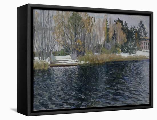 First Snow, Early 20th C-Stanislav Yulianovich Zhukovsky-Framed Premier Image Canvas