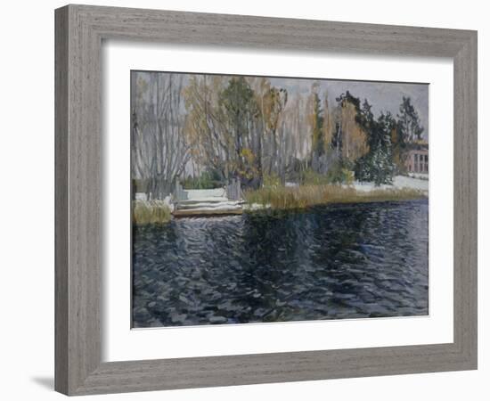 First Snow, Early 20th C-Stanislav Yulianovich Zhukovsky-Framed Giclee Print