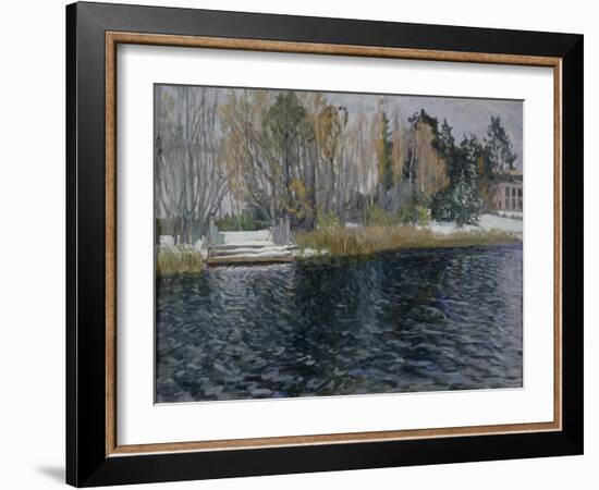 First Snow, Early 20th C-Stanislav Yulianovich Zhukovsky-Framed Giclee Print