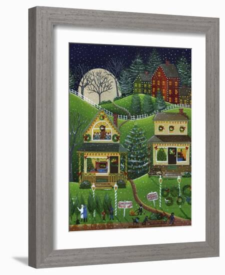 First Snow Fall at Christmas-Cheryl Bartley-Framed Giclee Print