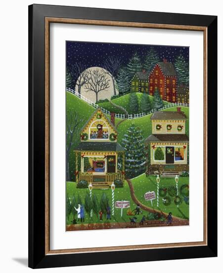 First Snow Fall at Christmas-Cheryl Bartley-Framed Giclee Print