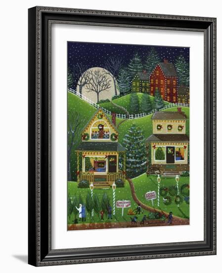 First Snow Fall at Christmas-Cheryl Bartley-Framed Giclee Print