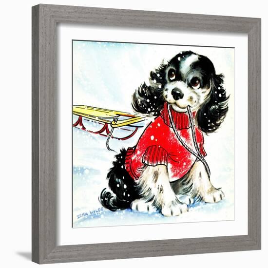 First Snow - Jack & Jill-Allan Eitzen-Framed Giclee Print