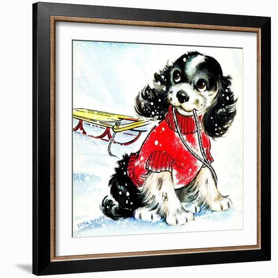 First Snow - Jack & Jill-Allan Eitzen-Framed Giclee Print