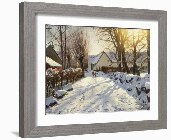 First Snow-Peder Mork Monsted-Framed Giclee Print