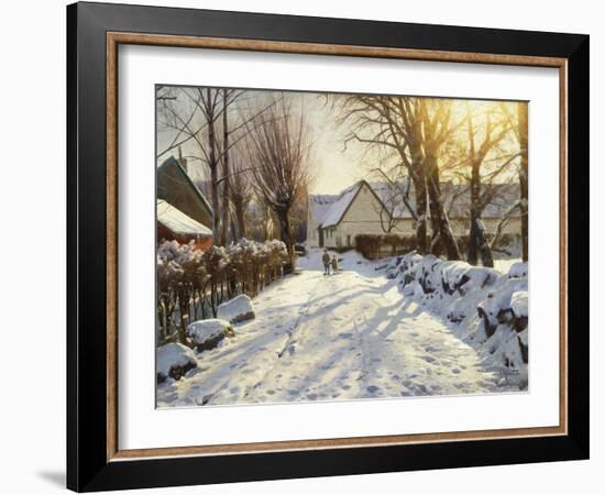 First Snow-Peder Mork Monsted-Framed Giclee Print