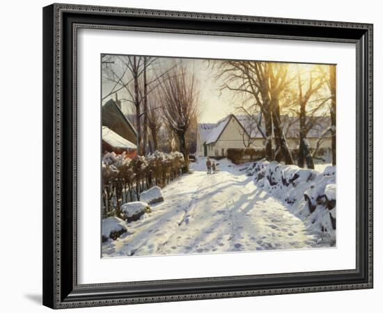 First Snow-Peder Mork Monsted-Framed Giclee Print