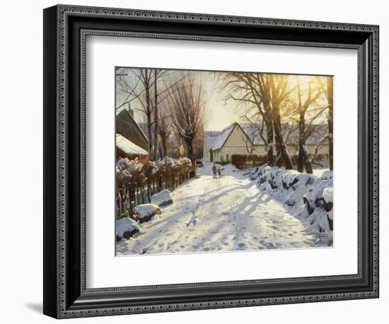 First Snow-Peder Mork Monsted-Framed Giclee Print