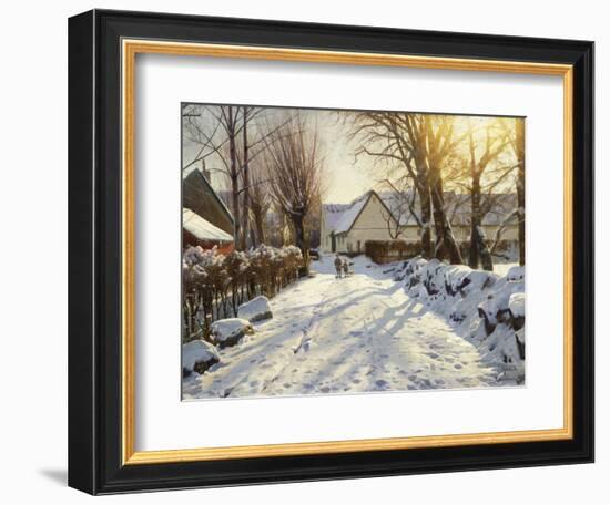 First Snow-Peder Mork Monsted-Framed Giclee Print