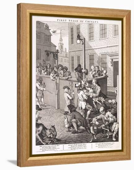 First Stage of Cruelty, Plate I from the Four Stages of Cruelty, 1751-William Hogarth-Framed Premier Image Canvas