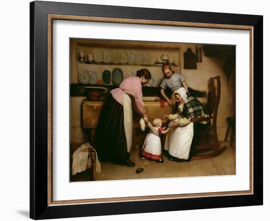 First Steps, 1888-George Hall Neale-Framed Giclee Print