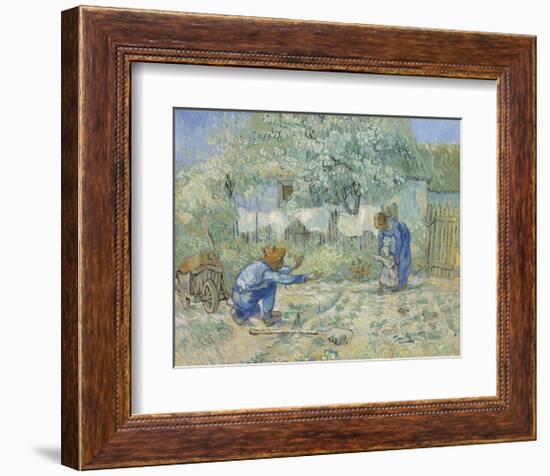 First Steps - After Millet, 1890-Vincent van Gogh-Framed Giclee Print