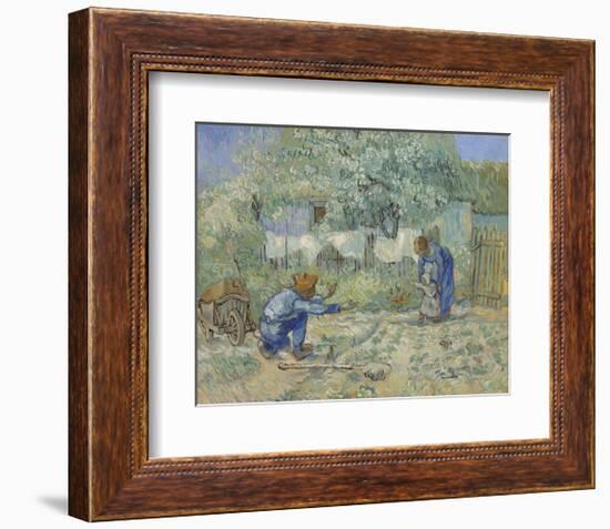 First Steps - After Millet, 1890-Vincent van Gogh-Framed Art Print