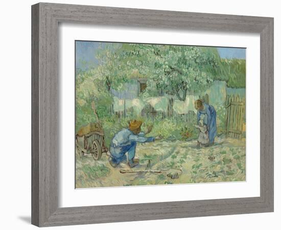 First Steps, after Millet, 1890-Vincent van Gogh-Framed Giclee Print