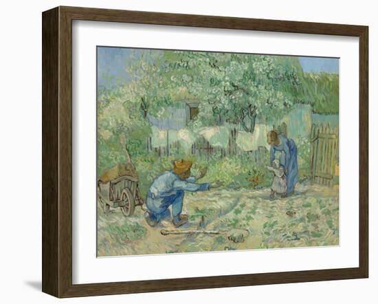 First Steps, after Millet, 1890-Vincent van Gogh-Framed Giclee Print