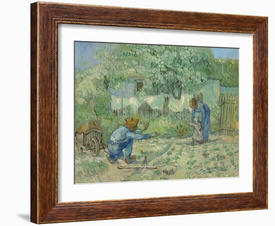 First Steps, after Millet, 1890-Vincent van Gogh-Framed Giclee Print