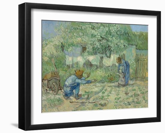 First Steps, after Millet, 1890-Vincent van Gogh-Framed Giclee Print