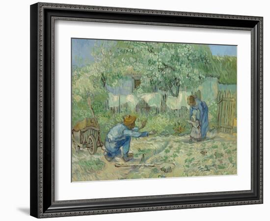 First Steps, after Millet, 1890-Vincent van Gogh-Framed Giclee Print