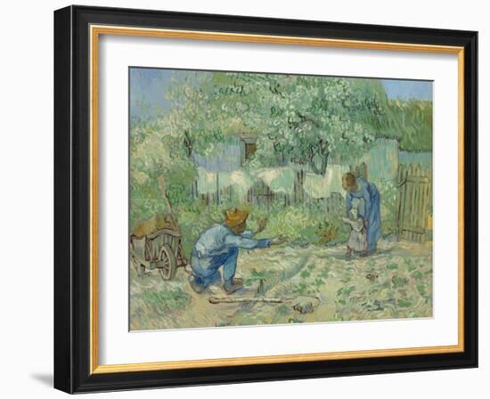 First Steps, after Millet, 1890-Vincent van Gogh-Framed Giclee Print