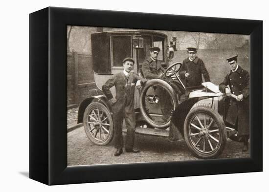 First taxi-cab in Liverpool, Merseyside, 1906-JP Wood-Framed Premier Image Canvas