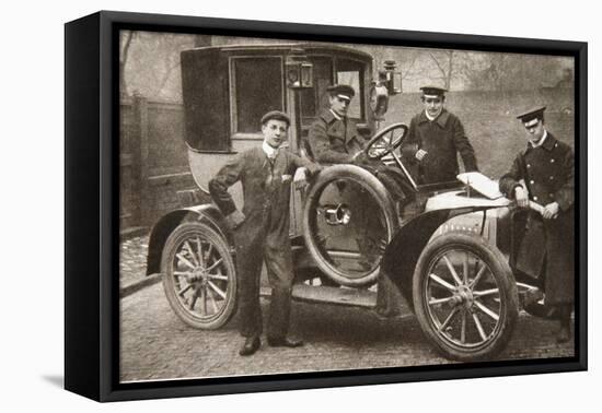 First taxi-cab in Liverpool, Merseyside, 1906-JP Wood-Framed Premier Image Canvas